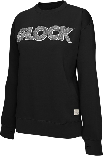 Glock AP96255 Crewneck Raglan Fleece Black Cotton/Polyester Long Sleeve Small