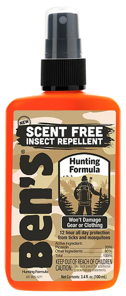 Adventure Medical Kits 00067366 Ben's Hunting Formula Unscented 3.40oz Spray Repels Mosquitos/Ticks Effective Up to 12 hrs
