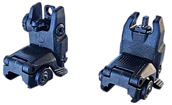 Hiviz Folding AR Back Up Sight - Set W/tritium Post Pic Rails