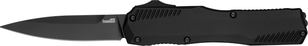 Kershaw 9000BLK Livewire  Automatic 3.30" OTF Spear Point Plain Black DLC CPM MagnaCut Steel Blade, Black Anodized Aluminum Handle, Includes Pocket Clip