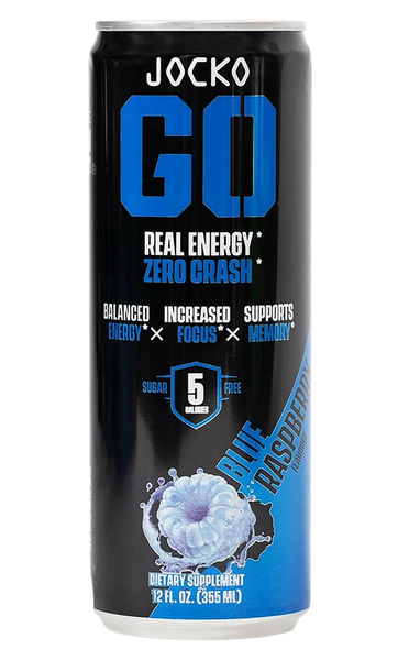 Jocko Fuel 29119 Blue Rasberry Energy Drinks 12oz 12Pack