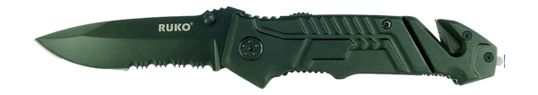 Ruko Folder Spring Assist - 3.25" Rubber Black Handle
