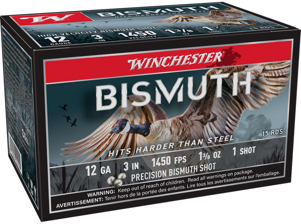 Winchester Bismuth 12ga 3" - 1-3/8oz #1 15rd 10bx/cs