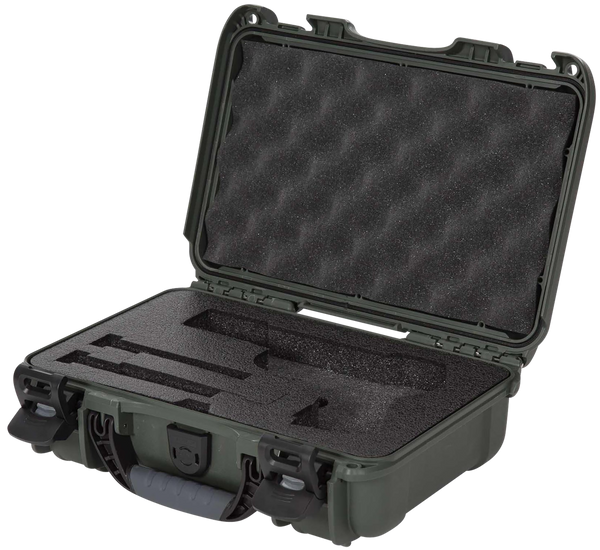 Nanuk 909CLASG6 909 Classic Gun Case Waterproof & Airline Approved Olive Polyethylene w/ Closed-Cell Foam 11.44" L x 7" W x 3.68" H Interior Dimensions