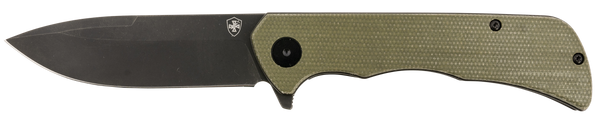 Templar Knife Paladin Folder - 3.27" Green Micarta BLK Dp D2!