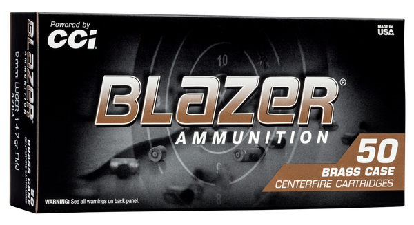 Cci Blazer Brass 9mm 147gr FMJ - Subsonic 50rd 20bx/cs