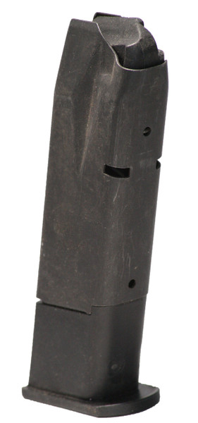 This is a Sig Sauer magazine for the 226 9mm, it has a maximum capacity of 10 rounds, USED.