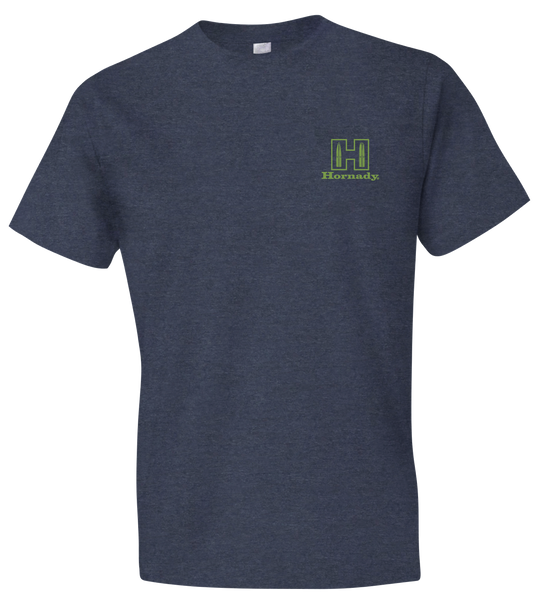 Hornady Gear 30992 Hornady T-Shirt Logo Stamp Indigo Short Sleeve Medium