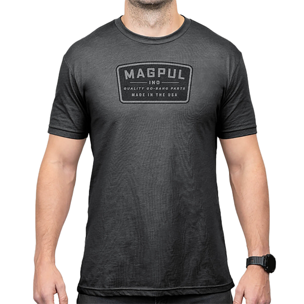 Magpul MAG1526-010-L Go Bang Parts  Charcoal Gray Cotton/Polyester Short Sleeve Large