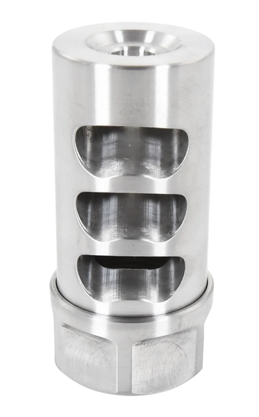 American Precision Arms G2L5830S Gen 2 Little Bastard Self Timing Brake Stainless Steel with 5/8"-24 tpi Threads, 2.22" OAL & 1" Diameter for 30 Cal Rifle