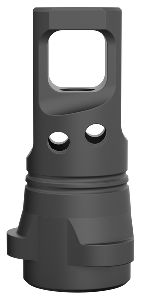 Breek Arms BRK4330 Echo Single Port Muzzle Brake Black Nitride Steel 1/2"x28 Threads 223 Cal/5.56mm Compatible w/ Breek-LOK 3QD