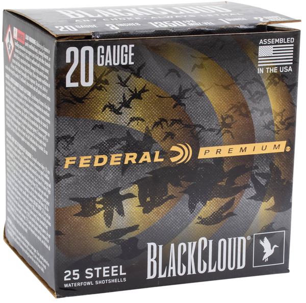 Federal PWUX20924 Premium Black Cloud 20Gauge 3" 1oz 25 Per Box/10 Case