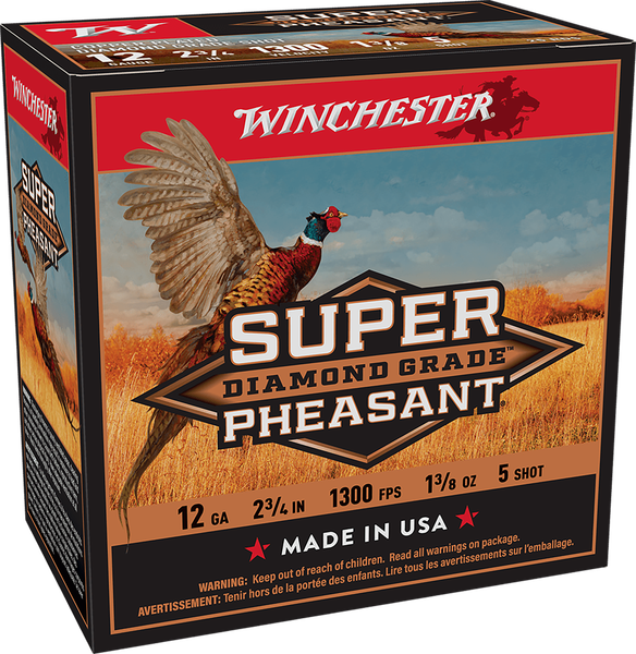 Winchester Ammo SPDG125 Super Pheasant Diamond Grade 12Gauge 2.75" 1 3/8oz 5Shot 25 Per Box/10 Case