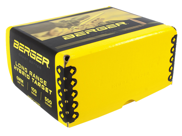 Berger Bullets 24785   6mm 109gr Long Range Hybrid Target 500/Box