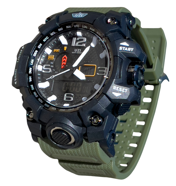CAMP UZI-W-1545-G UZI SHOCK DIGITAL WATCH OD