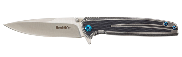 Smiths Products 51275 Imfima  3.26" Folding Drop Point Plain Bead Blasted 3Cr13MoV SS Blade/ Bead Blasted Stainless Steel Handle Includes Pocket Clip
