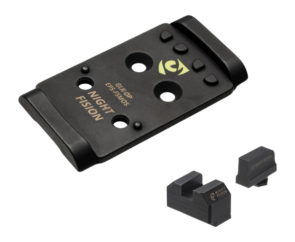 Night Fision Optic Plate & - Blank Sights Eps To Glock FS