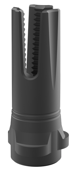 Breek Arms BRK4319 Scorch 3-Prong Flash Hider Black Nitride Steel 5/8"x24 Threads 9mmLuger Compatible w/ Breek-LOK 3QD