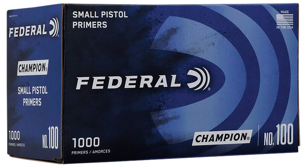 Federal 100 Champion Small Pistol Multi Caliber Handgun 1000 Per Box/5 Case