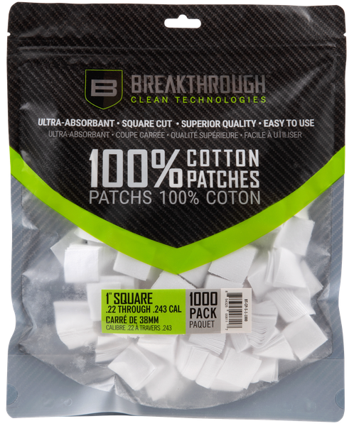 Breakthrough Clean BTCPS11000 Square Patches 243/270 Cal 1" 1000 pieces