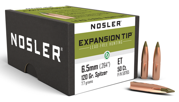 Nosler 59765 E-Tip  6.5Creedmoor 120gr Spitzer 50/Box