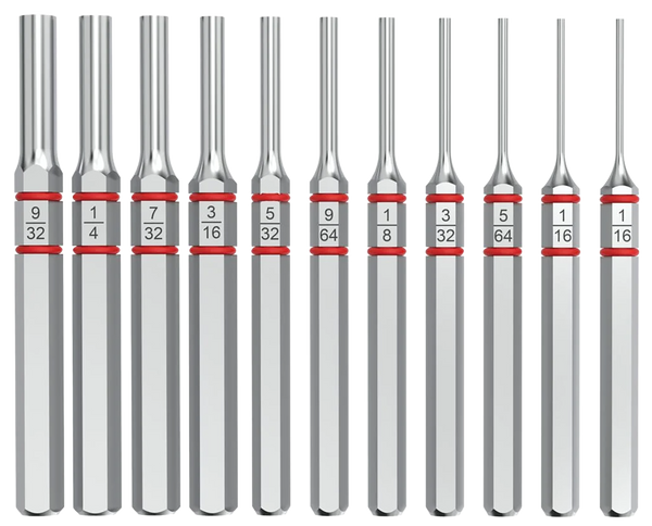 Real Avid Accu-punch Set - 11 Piece Standard Pin Punch