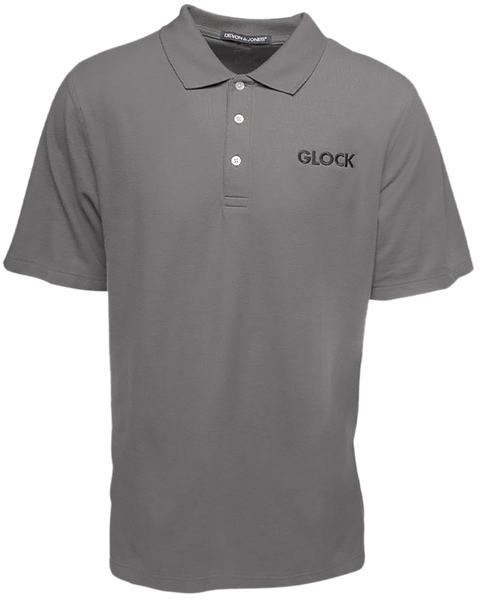 Glock AP95874 Classic Polo  Gray Cotton Short Sleeve Small
