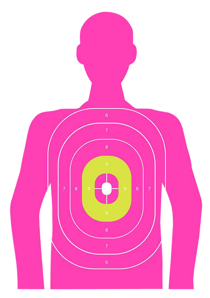 EZ-Aim 15653 In the Pink  Silhouette Paper Works w/Handgun/Shotgun/Airsoft Gun/BB Guns/Pellet Gun Pink 3 Pack