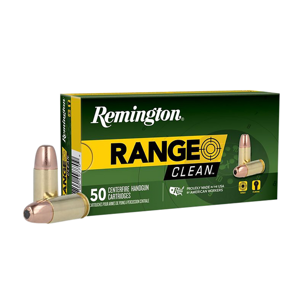 Remington Ammunition 27681 Range  9mmLuger 115gr Flat Nose Enclosed Base 50 Per Box/10 Case