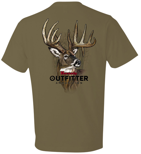Hornady Gear 31366 Big Buck  Coyote Brown, Cotton Short Sleeve, Semi-Fitted, 3XL