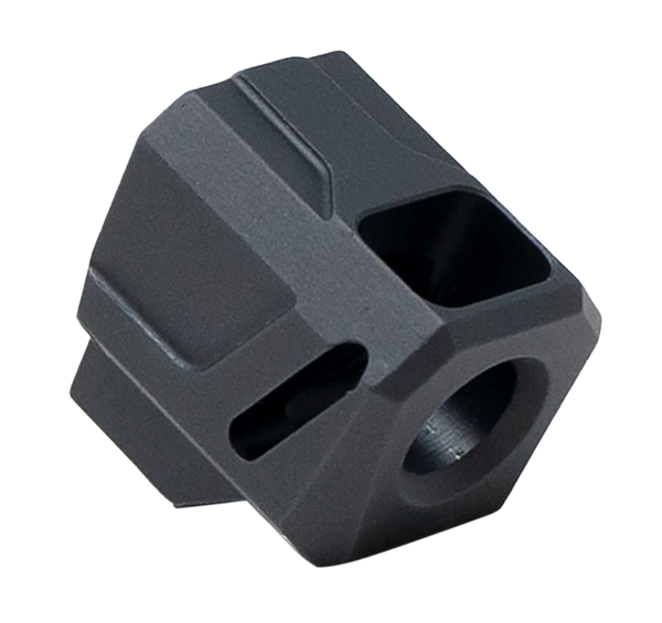 Faxon Firearms FFPACOMPSSMP01 EXOS-524 Compensator for M&P Shield/Shield Plus Anodized Aluminum 1/2"x28 Threads 1.10" OAL 9mm