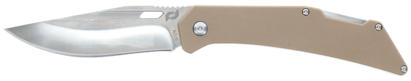 Schrade 1159301 Slingshot Lockback Folder 4" Recurve Clip Point/Satin AUS-10 Blade 5" G10 Handle