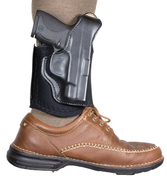 DeSantis Gunhide 014PC5ZZ0 Die Hard Rig  Ankle Black Leather Fits S&W Bodyguard 2.0 Right Hand