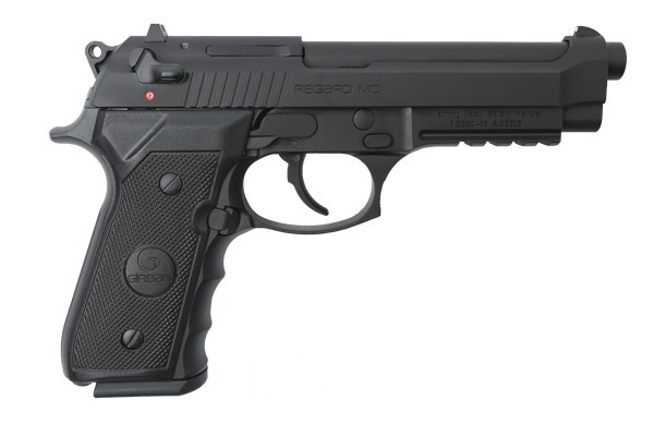 This is a EAA Girsan regard chambered in 9mm with a Matte Black finish.