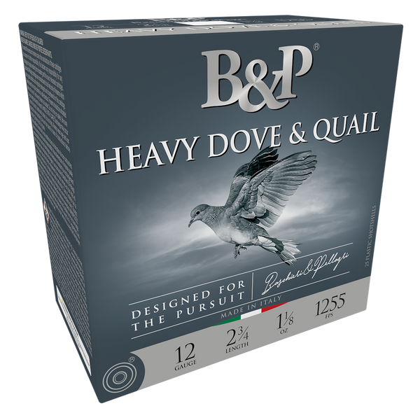 B&P 12B18D8 Heavy Dove & Quail  12Gauge 2.75" 1 1/8oz 8Shot 25 Per Box/10 Case