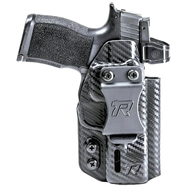 Rounded Gear RGDRUIDSIGP365CFAMBI Druid  IWB/OWB Black Carbon Fiber Kydex Fits Sig P365 Ambidextrous