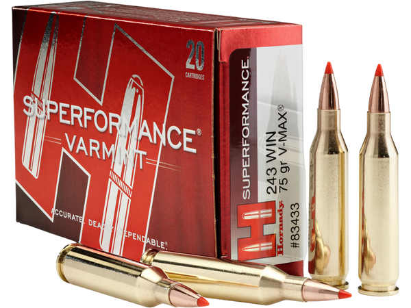 Hornady Spf Varmint 243 Wssm - 75gr V-max 20rd 10bx/cs