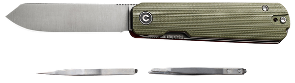 Civivi Knife Sendy 2.83" - Milled Green/red G-10 Satin<