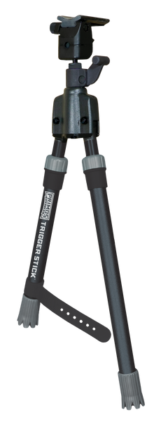 Primos 65825 Trigger Stick  Bipod made of Steel with Black & Gray Finish, QD Swivel Stud Attachment Mount Type & Short Height (Clam Package)