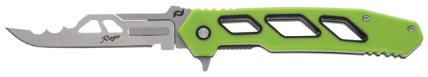 Schrade 1197646 Isolate Enrage 8 3" Scalpel Plain Satin 420A Steel Blade, Green Non-Slip Carbon Fiber Handle, Includes Blade Removal Tool/Case/Sheath/