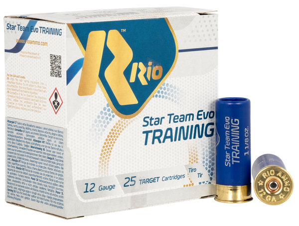 Rio Ammunition STT328 Star Team EVO  12Gauge 2.75" 1 1/8oz 8Shot 25 Per Box/10 Case