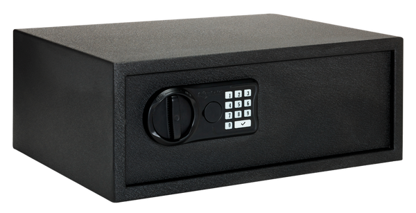 SnapSafe 75435 Keypad Safe  XL Keypad/Key Entry Black Steel 20.50" x 14.80" x 8"