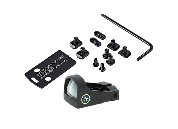 Crimson Trace 0130000201 CTS-1520 Combo Kit Limited Edition Matte Black 1x 3.25 MOA Red Dot Reticle,  Compatible w/Glock,  S&W M&P