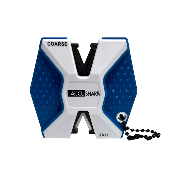 AccuSharp 342C 2-Step Knife Sharpener Hand Held Diamond Tungsten Carbide Sharpener Coarse/Fine Blue/White
