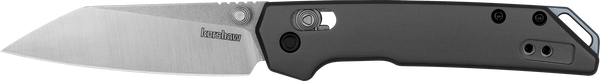 Kershaw 2051R Iridium Mini 3" Folding Reverse Tanto Plain Stonewashed D2 Steel Blade, Gray Anodized Aluminum Handle