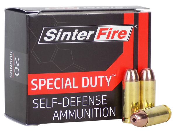 SinterFire Inc SF10125SD Special Duty (SD)  10mmAuto 125gr Lead Free Frangible Hollow Point 20 Per Box/10 Case