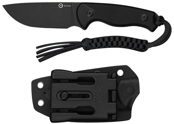 Civivi Knife Timberbark 3.2" - Fixed Black/black G10 Stnwash