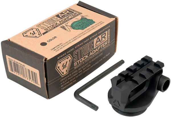 Strike Industries ARPSABK Picatinny Stock Adapter  Black Anodized for AR-Platform