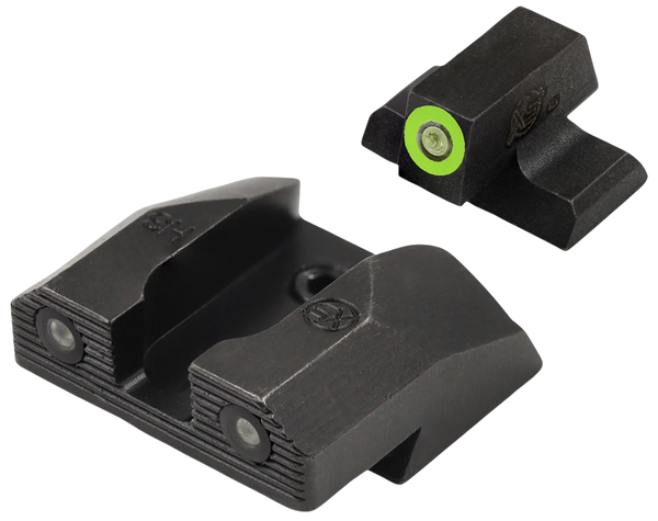XS Sights SPR202P6G R3D 2.0 Night Sight Set Green Tritium Front/Black Oxide Frame Fits Springfield SA-35