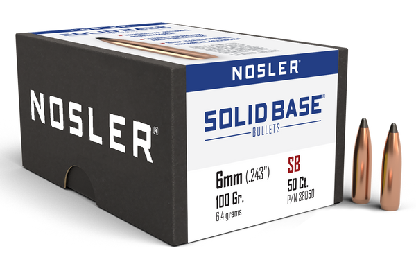 Nosler Bullets 6mm .243 - 100gr Solid Base Sp 50ct